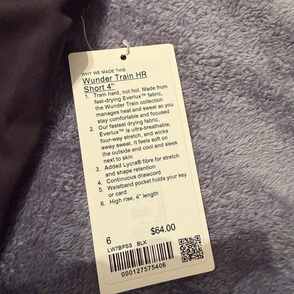 Black Wunder Train HR Short 4” - Picture 2 of 2